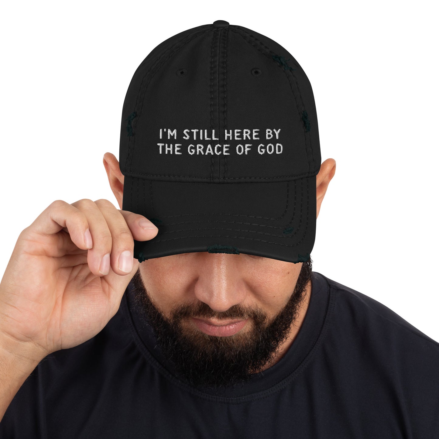 I'm Still Here distressed hat