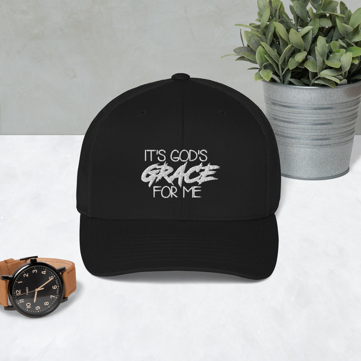 It's God's Grace for Me trucker cap