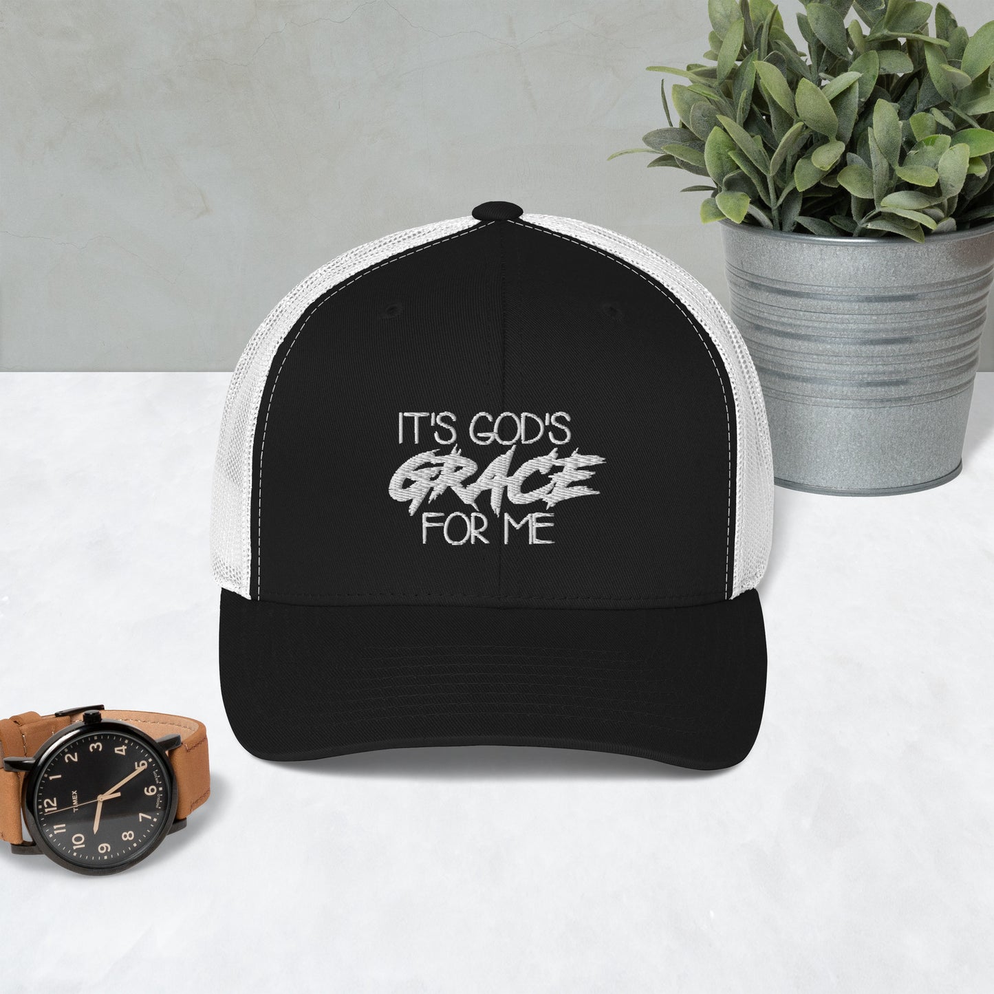It's God's Grace for Me trucker cap