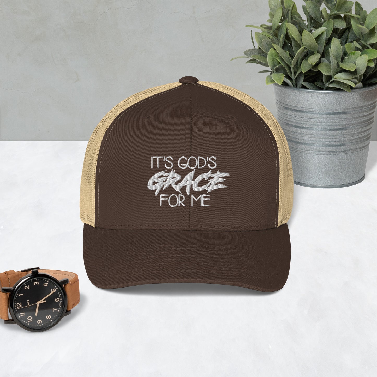 It's God's Grace for Me trucker cap