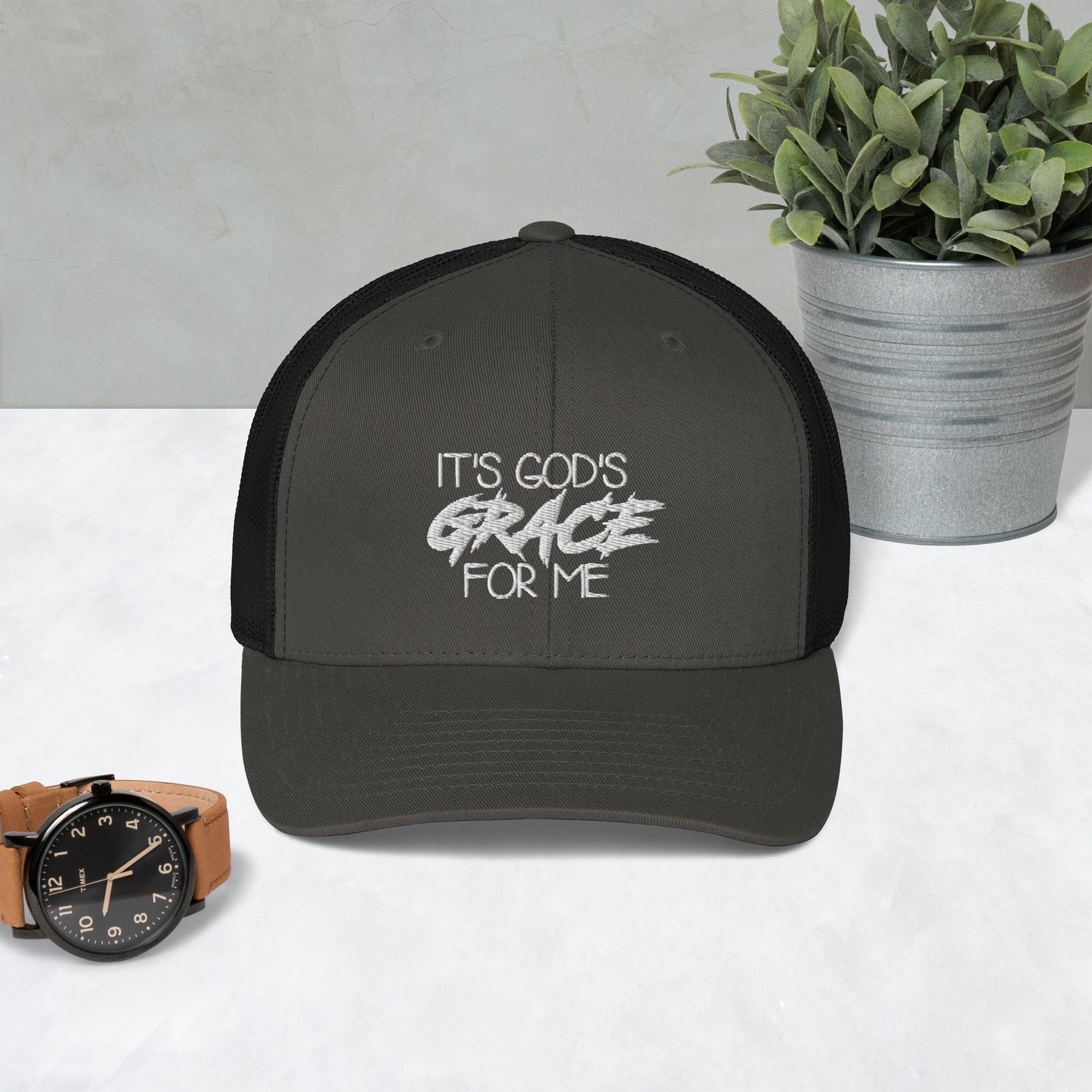 It's God's Grace for Me trucker cap