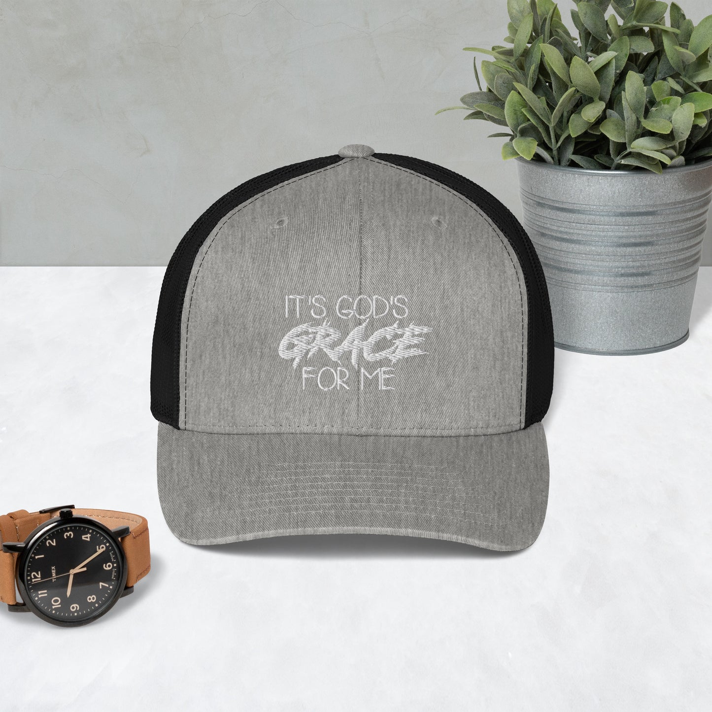 It's God's Grace for Me trucker cap