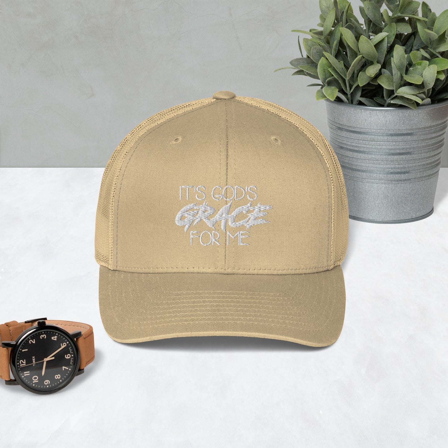 It's God's Grace for Me trucker cap