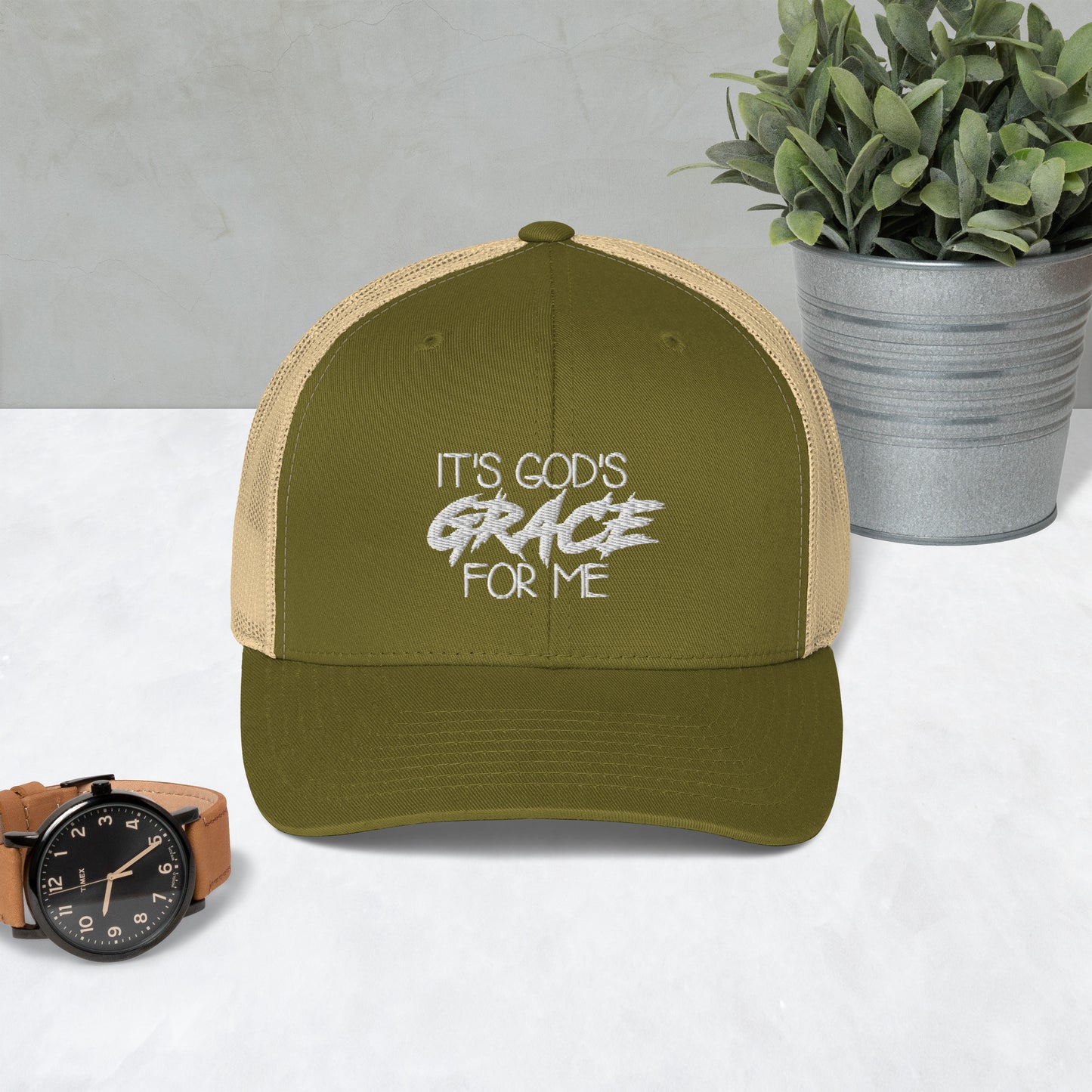 It's God's Grace for Me trucker cap