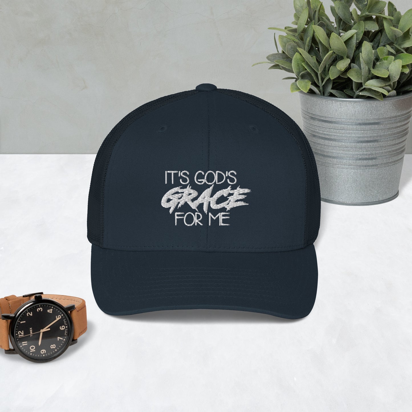 It's God's Grace for Me trucker cap