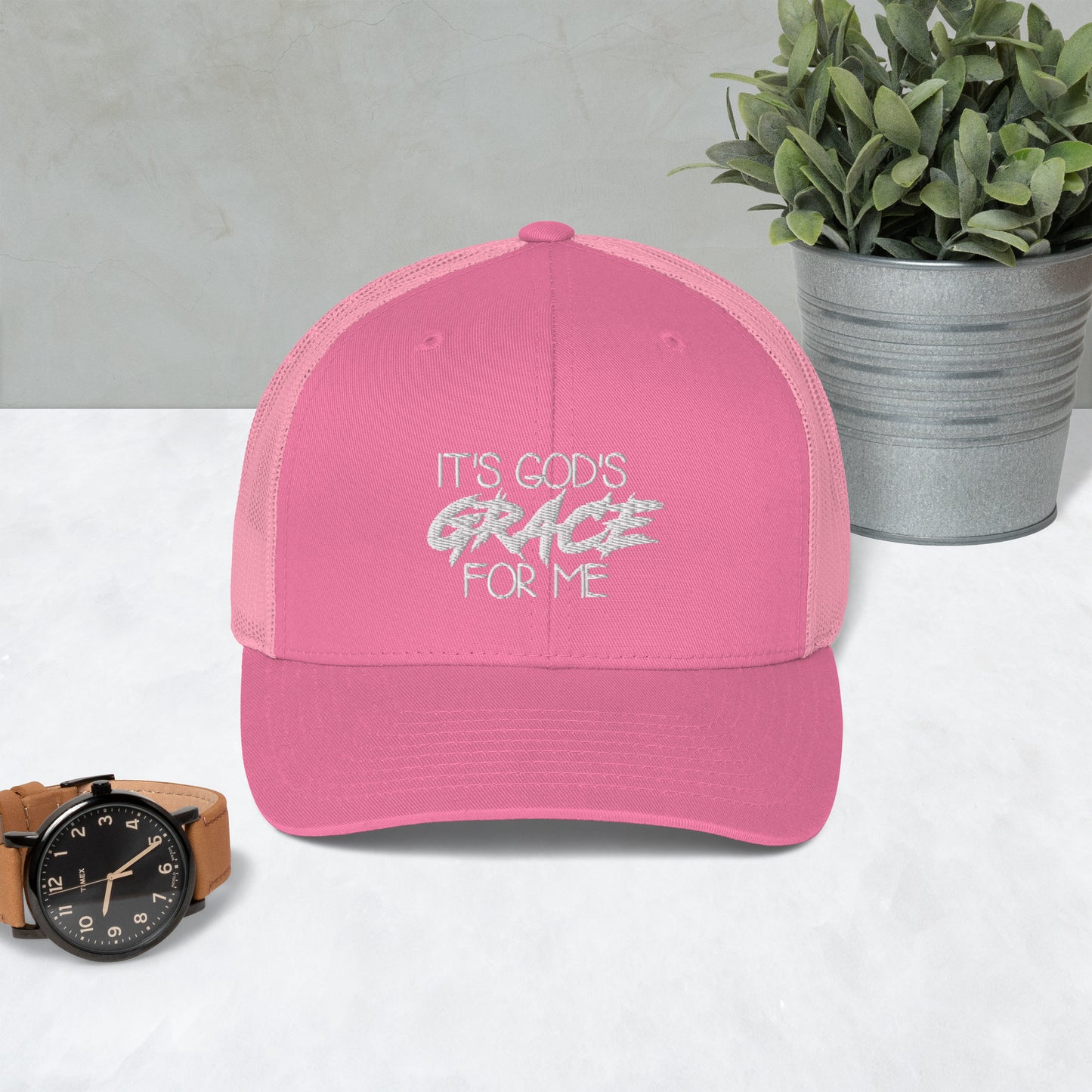 It's God's Grace for Me trucker cap