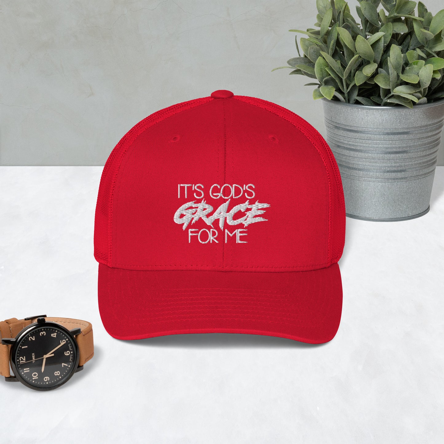 It's God's Grace for Me trucker cap