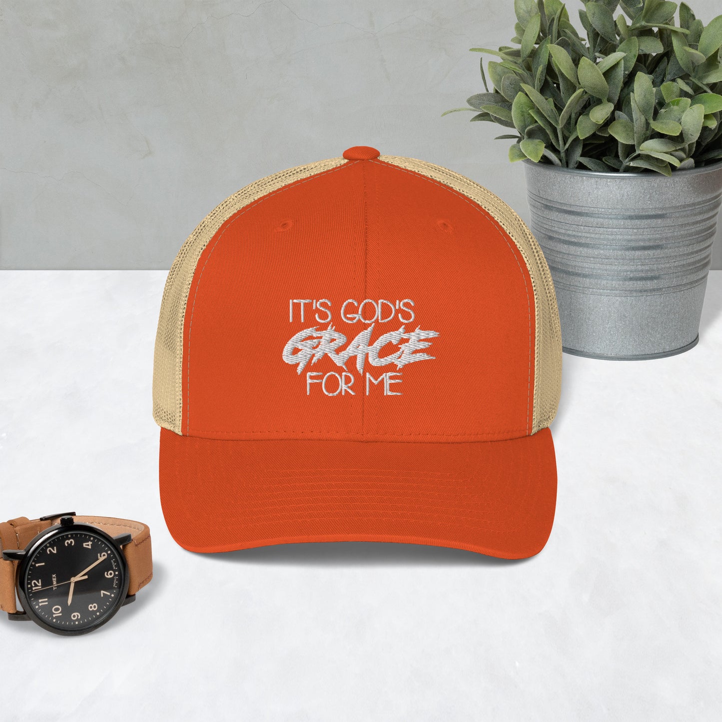 It's God's Grace for Me trucker cap
